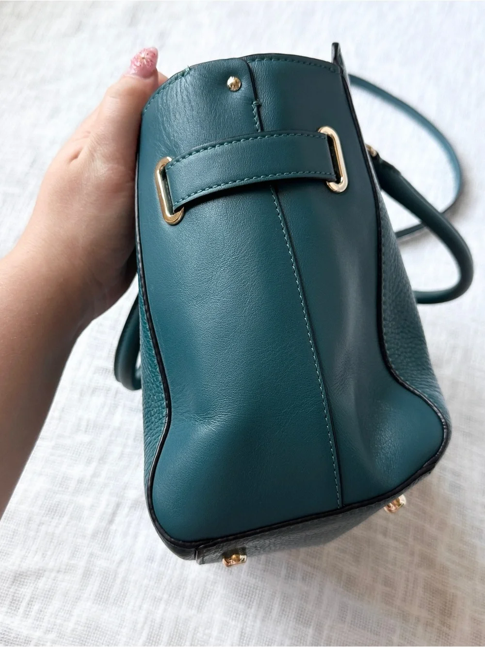 Coach Teal Pebble Blake Carryall Crossbody Purse/Wallet & Dustbag Set 🦚